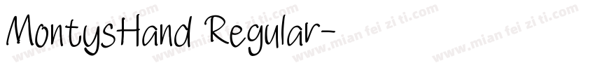 MontysHand Regular字体转换